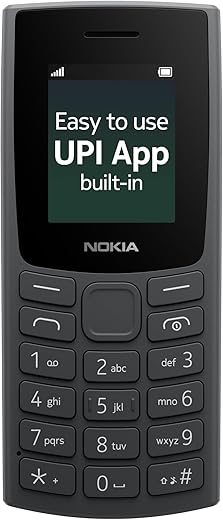 Nokia All-New 105 Single Sim Keypad Phone with Built-in UPI Payments